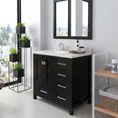 Modern Fittings Caroline Avenue 36" Single Bath Vanity with Quartz Top and Square Sink Faucet