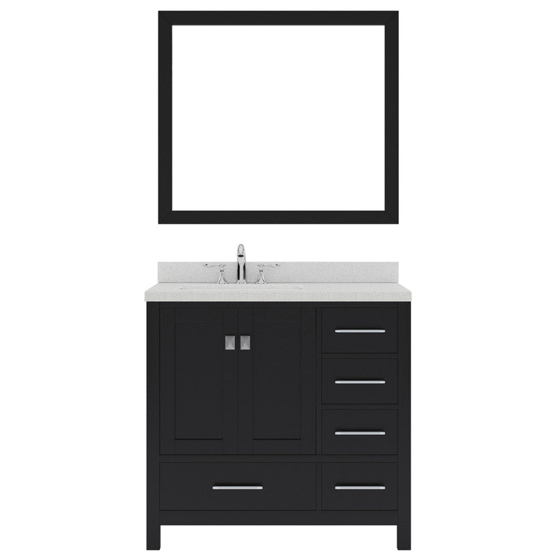 Modern Fittings Caroline Avenue 36" Single Bath Vanity with Quartz Top and Square Sink