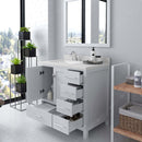 Modern Fittings Caroline Avenue 36" Single Bath Vanity with Quartz Top and Square Sink Faucet