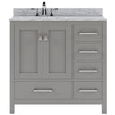 Modern Fittings Caroline Avenue 36" Single Bath Vanity with Marble Top and Round Sink