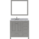 Modern Fittings Caroline Avenue 36" Single Bath Vanity with Marble Top and Round Sink