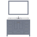 Modern Fittings Caroline Avenue 48" Single Bath Vanity with Calacatta Quartz Top and Round Sink