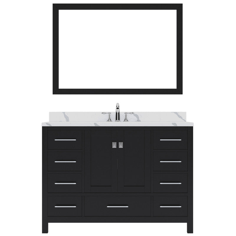 Modern Fittings Caroline Avenue 48" Single Bath Vanity with Calacatta Quartz Top and Square Sink