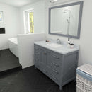 Modern Fittings Caroline Avenue 48" Single Bath Vanity with Calacatta Quartz Top and Square Sink Faucet