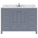 Modern Fittings Caroline Avenue 48" Single Bath Vanity with Calacatta Quartz Top and Square Sink