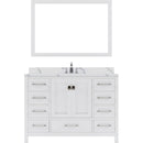 Modern Fittings Caroline Avenue 48" Single Bath Vanity with Calacatta Quartz Top and Square Sink