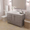 Modern Fittings Caroline Avenue 48" Single Bath Vanity with Cultured Marble Quartz Top and Round Sink Faucet