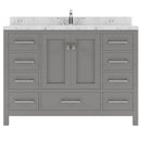 Modern Fittings Caroline Avenue 48" Single Bath Vanity with Cultured Marble Quartz Top and Round Sink