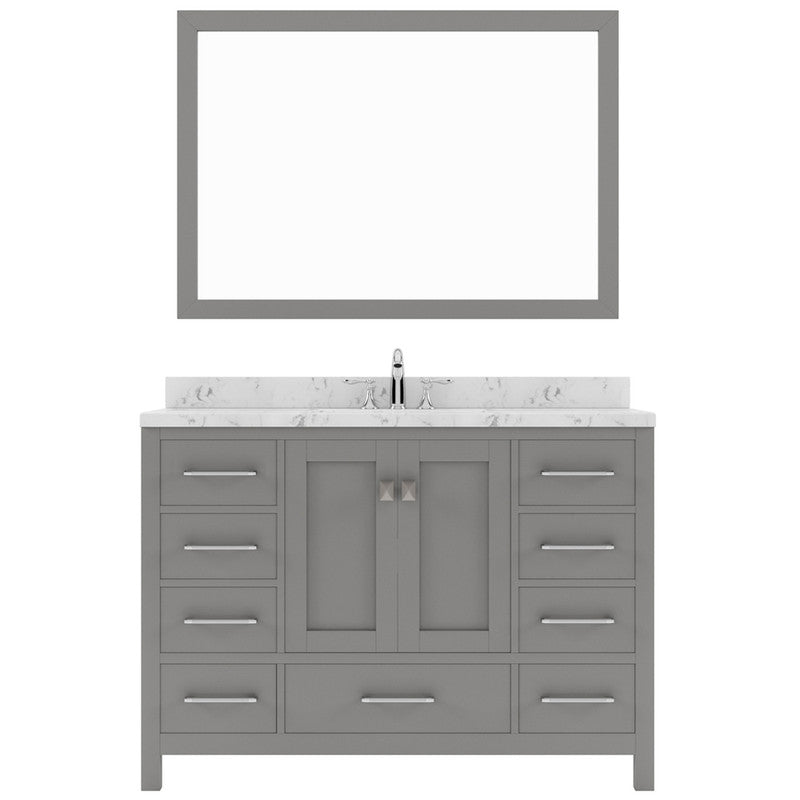 Modern Fittings Caroline Avenue 48" Single Bath Vanity with Cultured Marble Quartz Top and Round Sink