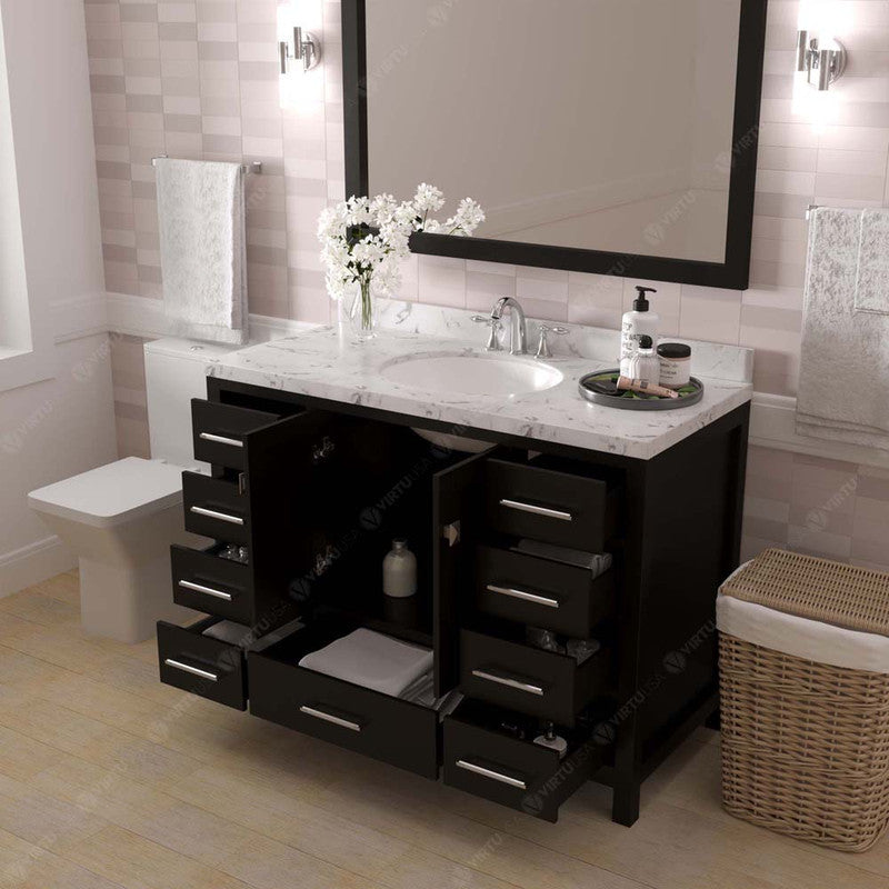 Modern Fittings Caroline Avenue 48" Single Bath Vanity with Cultured Marble Quartz Top and Round Sink