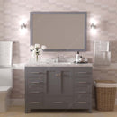 Modern Fittings Caroline Avenue 48" Single Bath Vanity with Cultured Marble Quartz Top and Round Sink Faucet