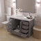 Modern Fittings Caroline Avenue 48" Single Bath Vanity with Cultured Marble Quartz Top and Round Sink Faucet