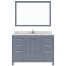 Modern Fittings Caroline Avenue 48" Single Bath Vanity with Cultured Marble Quartz Top and Round Sink Faucet