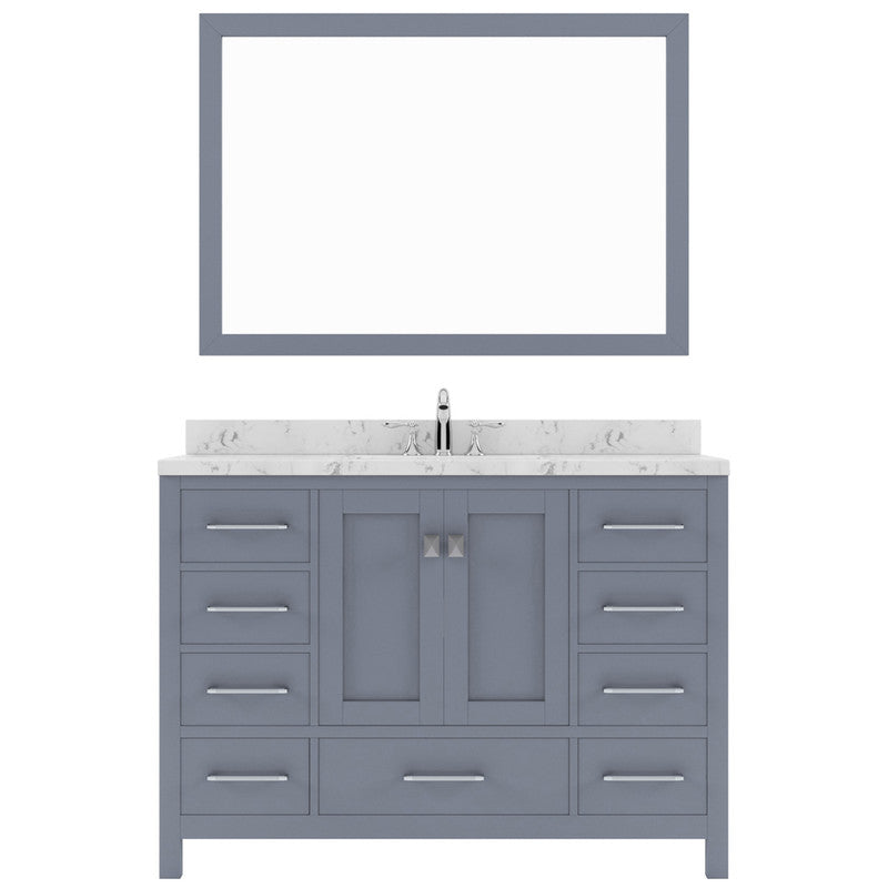 Modern Fittings Caroline Avenue 48" Single Bath Vanity with Cultured Marble Quartz Top and Round Sink