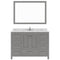 Modern Fittings Caroline Avenue 48" Single Bath Vanity with Cultured Marble Quartz Top and Square Sink Faucet