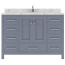 Modern Fittings Caroline Avenue 48" Single Bath Vanity with Cultured Marble Quartz Top and Square Sink