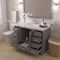 Modern Fittings Caroline Avenue 48" Single Bath Vanity with Cultured Marble Quartz Top and Square Sink