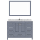 Modern Fittings Caroline Avenue 48" Single Bath Vanity with Cultured Marble Quartz Top and Square Sink Faucet