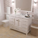 Modern Fittings Caroline Avenue 48" Single Bath Vanity with Cultured Marble Quartz Top and Square Sink