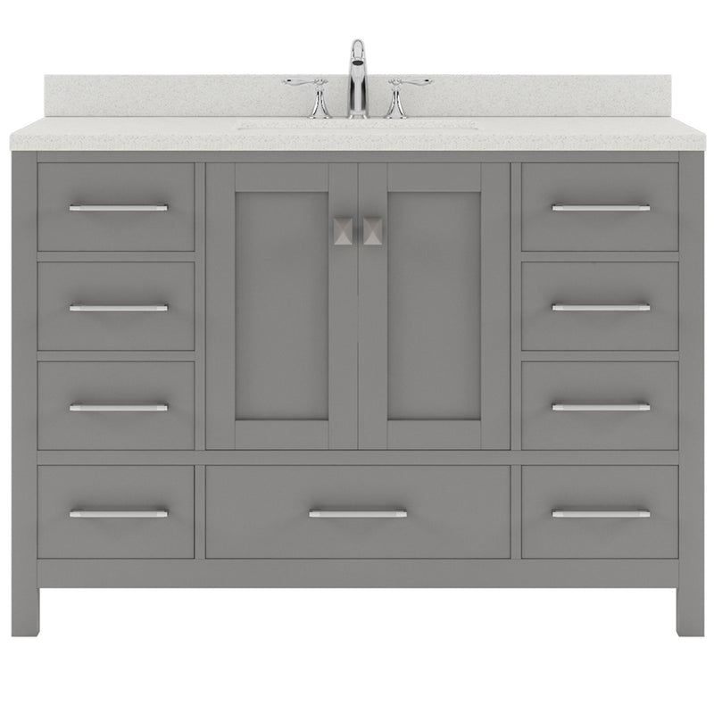 Modern Fittings Caroline Avenue 48" Single Bath Vanity with Quartz Top and Round Sink