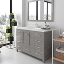 Modern Fittings Caroline Avenue 48" Single Bath Vanity with Quartz Top and Round Sink