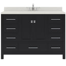 Modern Fittings Caroline Avenue 48" Single Bath Vanity with Quartz Top and Round Sink