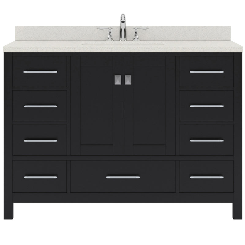 Modern Fittings Caroline Avenue 48" Single Bath Vanity with Quartz Top and Round Sink