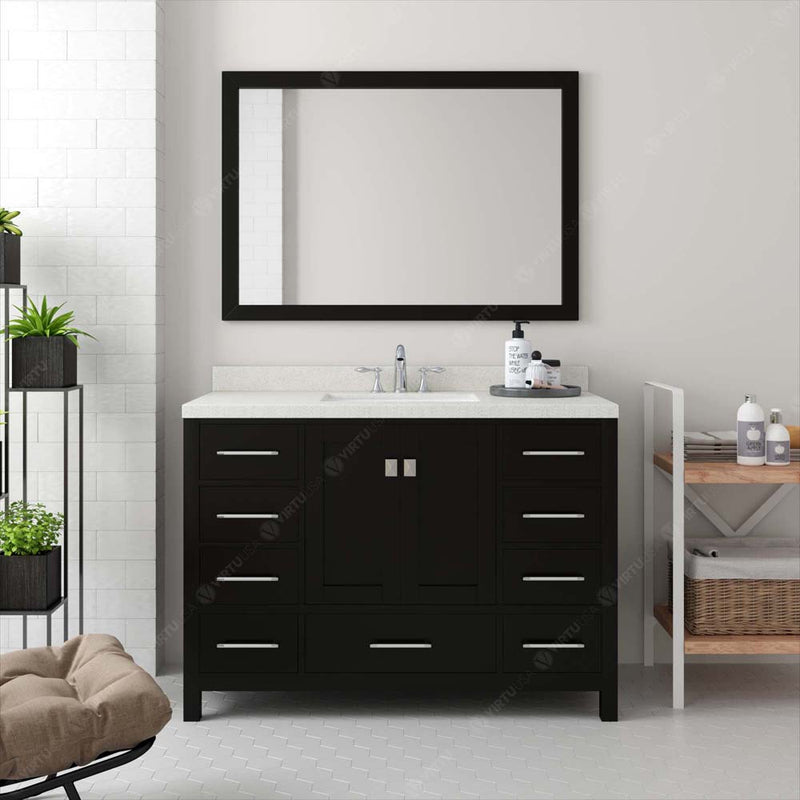 Modern Fittings Caroline Avenue 48" Single Bath Vanity with Quartz Top and Round Sink Faucet