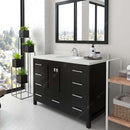 Modern Fittings Caroline Avenue 48" Single Bath Vanity with Quartz Top and Round Sink