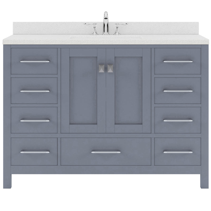 Modern Fittings Caroline Avenue 48" Single Bath Vanity with Quartz Top and Round Sink