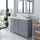 Modern Fittings Caroline Avenue 48" Single Bath Vanity with Quartz Top and Round Sink