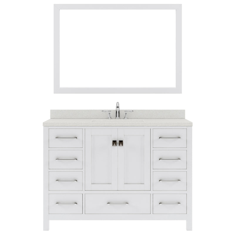 Modern Fittings Caroline Avenue 48" Single Bath Vanity with Quartz Top and Round Sink