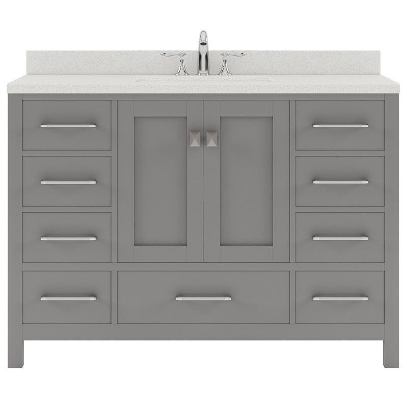 Modern Fittings Caroline Avenue 48" Single Bath Vanity with Quartz Top and Square Sink