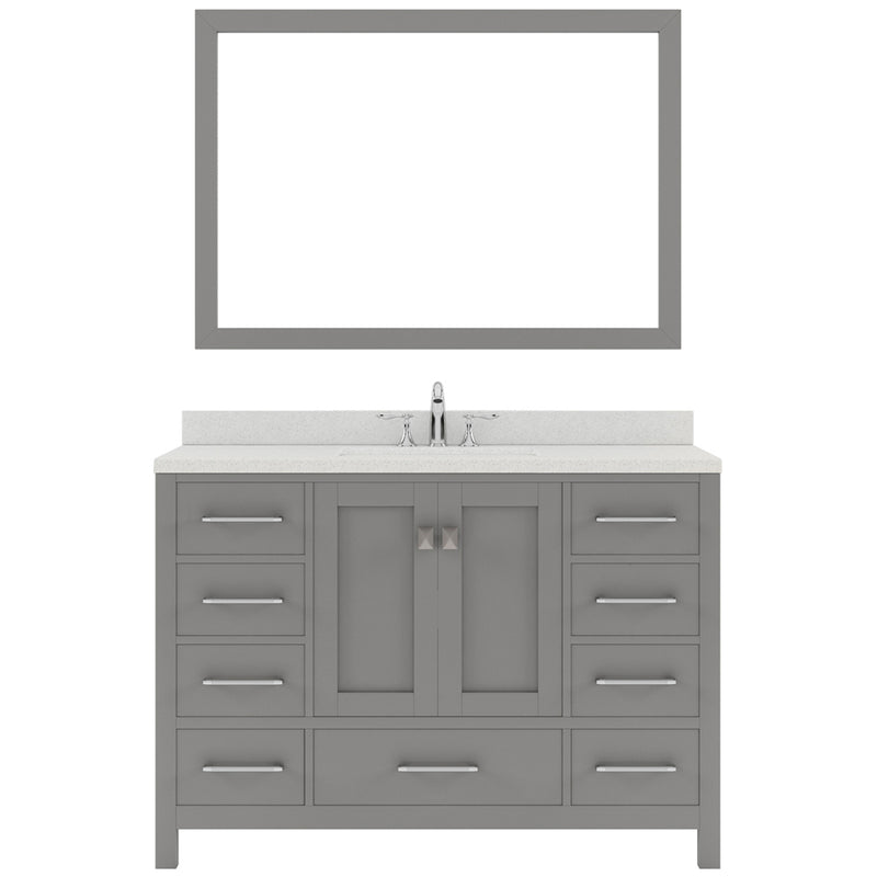 Modern Fittings Caroline Avenue 48" Single Bath Vanity with Quartz Top and Square Sink