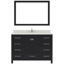 Modern Fittings Caroline Avenue 48" Single Bath Vanity with Quartz Top and Square Sink Faucet 