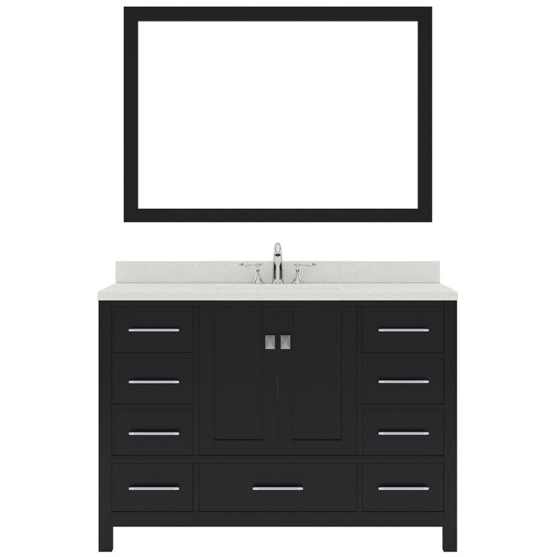 Modern Fittings Caroline Avenue 48" Single Bath Vanity with Quartz Top and Square Sink Faucet 