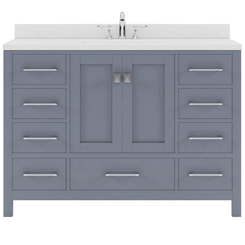 Modern Fittings Caroline Avenue 48" Single Bath Vanity with Quartz Top and Square Sink