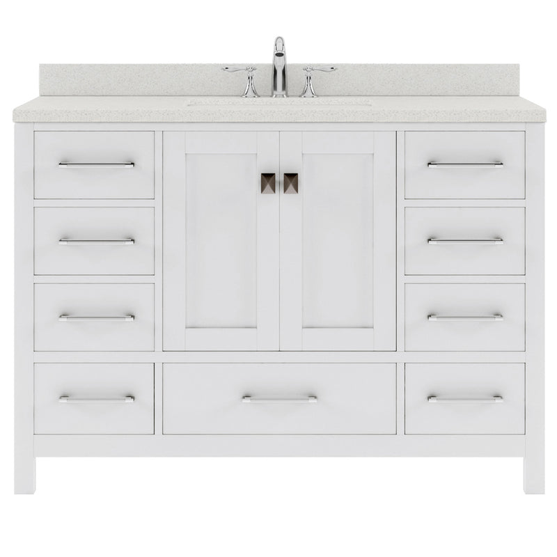 Modern Fittings Caroline Avenue 48" Single Bath Vanity with Quartz Top and Square Sink