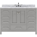 Modern Fittings Caroline Avenue 48" Single Bath Vanity with Marble Top and Round Sink