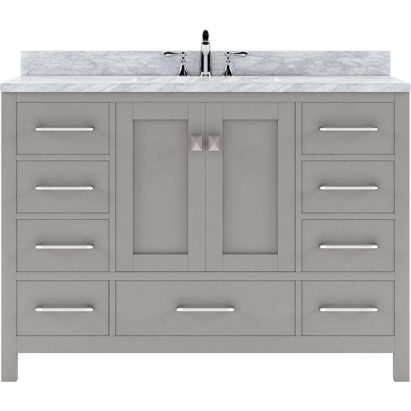 Modern Fittings Caroline Avenue 48" Single Bath Vanity with Marble Top and Round Sink