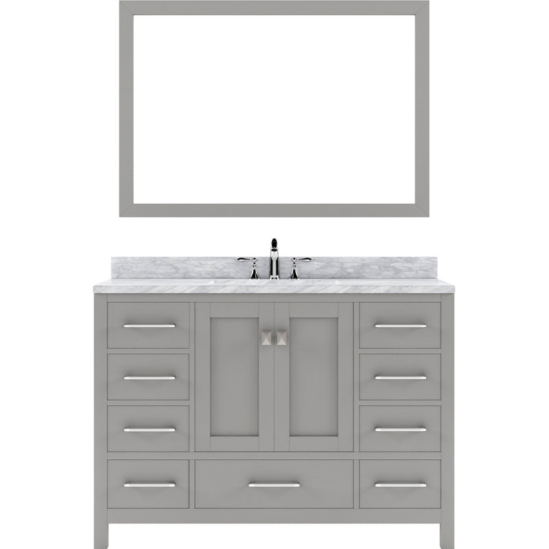 Modern Fittings Caroline Avenue 48" Single Bath Vanity with Marble Top and Round Sink