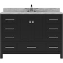 Modern Fittings Caroline Avenue 48" Single Bath Vanity with Marble Top and Round Sink