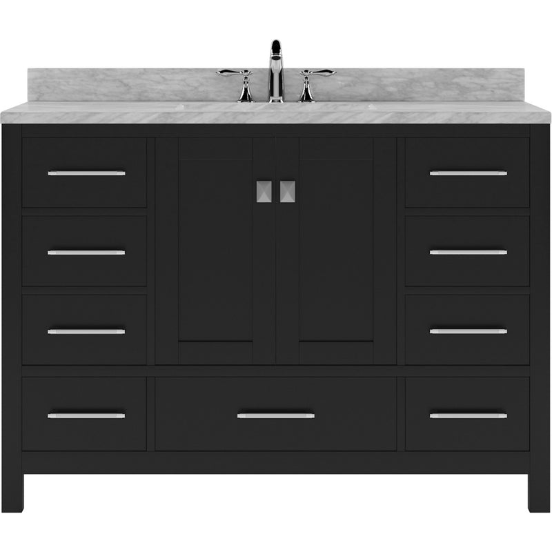 Modern Fittings Caroline Avenue 48" Single Bath Vanity with Marble Top and Round Sink