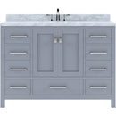 Modern Fittings Caroline Avenue 48" Single Bath Vanity with Marble Top and Round Sink