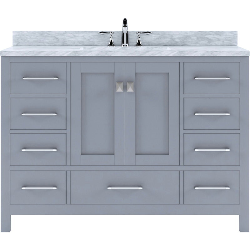 Modern Fittings Caroline Avenue 48" Single Bath Vanity with Marble Top and Round Sink