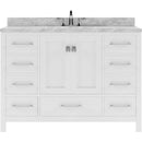 Modern Fittings Caroline Avenue 48" Single Bath Vanity with Marble Top and Round Sink