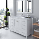 Modern Fittings Caroline Avenue 48" Single Bath Vanity with Marble Top and Round Sink Faucet