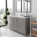 Modern Fittings Caroline Avenue 48" Single Bath Vanity with Marble Top and Square Sink