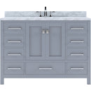 Modern Fittings Caroline Avenue 48" Single Bath Vanity with Marble Top and Square Sink