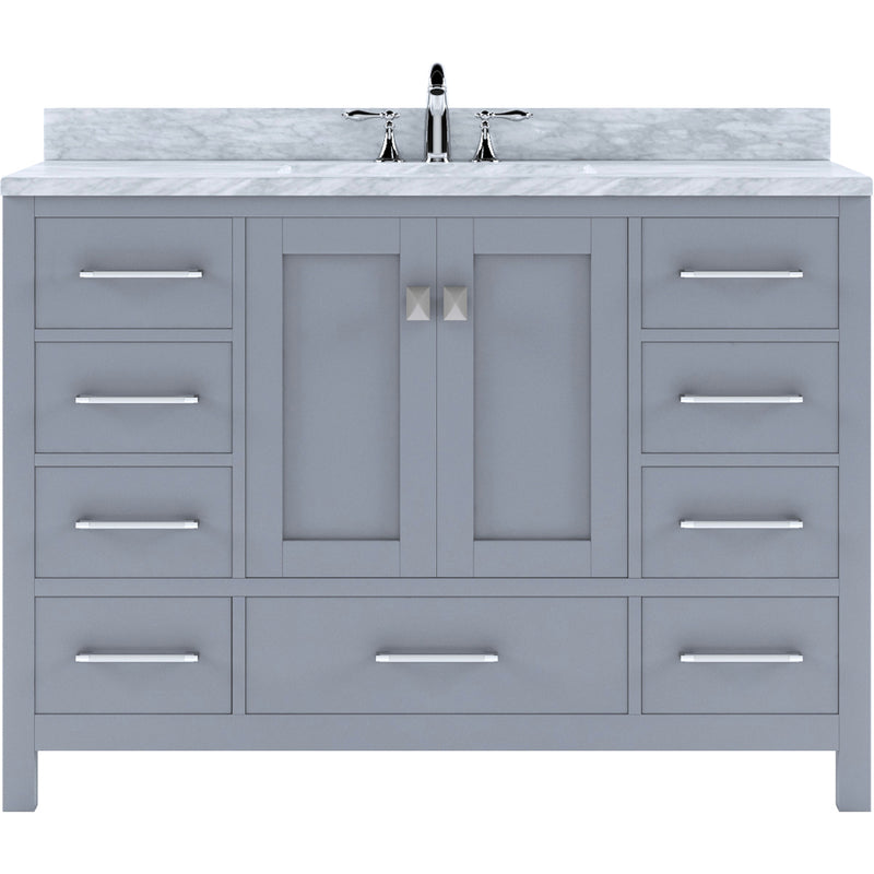 Modern Fittings Caroline Avenue 48" Single Bath Vanity with Marble Top and Square Sink